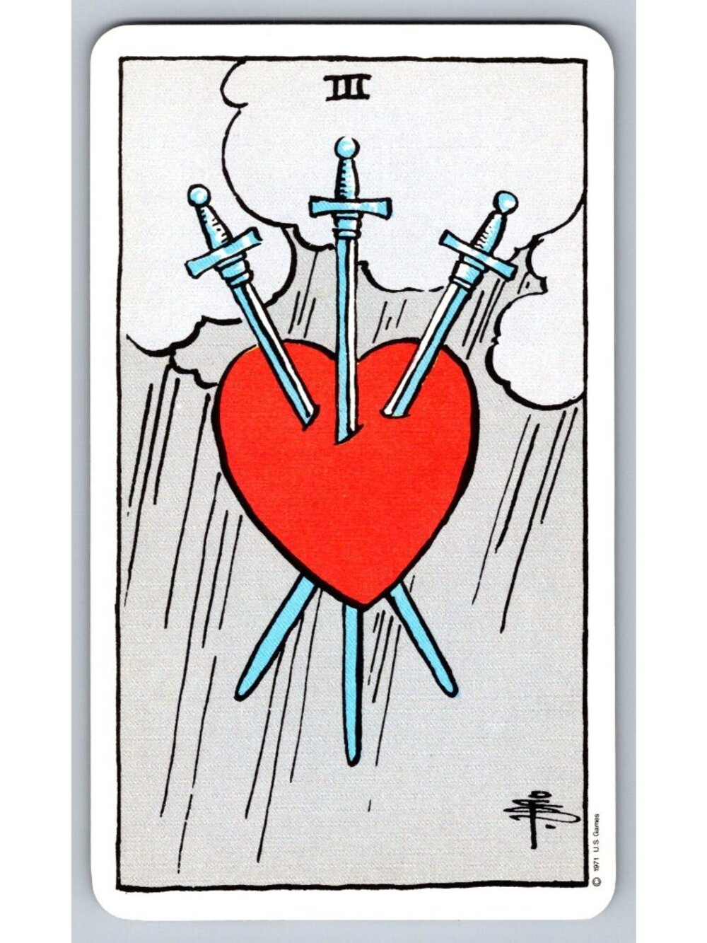 Rider Waite Tarot Cards Lot Suit of Swords U.S. Games Systems Stamford CT 1971 - Picture 14 of 16